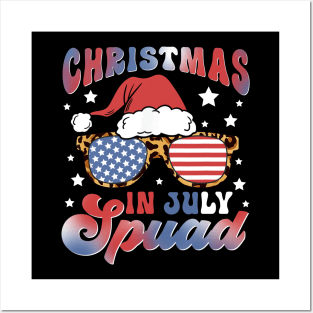 Christmas In July Funny Christmas In July Squad Xmas Leopard Posters and Art